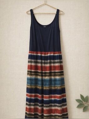 Suzy Shier Colorblock Maxi Dress – Sleeveless Elegant Style | Size M